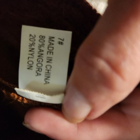 Vintage Bijoux Terner Angora/Nylon Blend Fuzzy Brown Bucket Hat Y2K - Picture 3 of 9